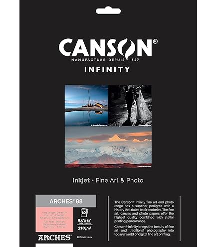 Amazon.com : Canson Infinity Arches 88 Ultra Smooth Pure White